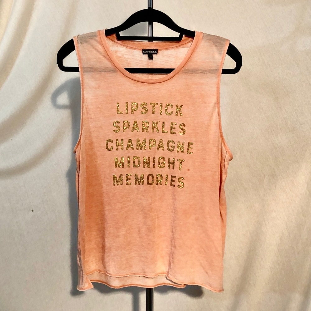 Express Glitter Muscle Tee